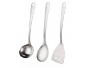 Judge Basics Stainless Steel Hard-Wearing Kitchen Tools set of 3 (soup ladle, spoon, turner)